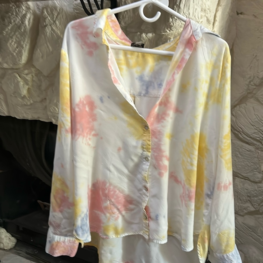 2X Como Vintage Tie Dye blouse